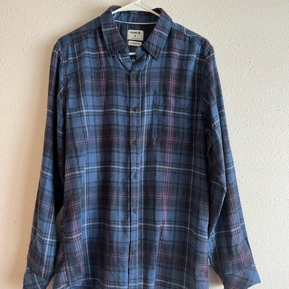 Hurley Blue and Red Plaid Shirt - Picture 2 of 5